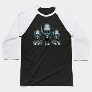 Galactic Envoys: The Grey Aliens ntelligentsia Baseball T-Shirt